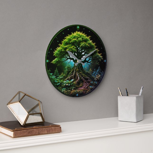 Grönt Träd Stor Klocka (Kontor)