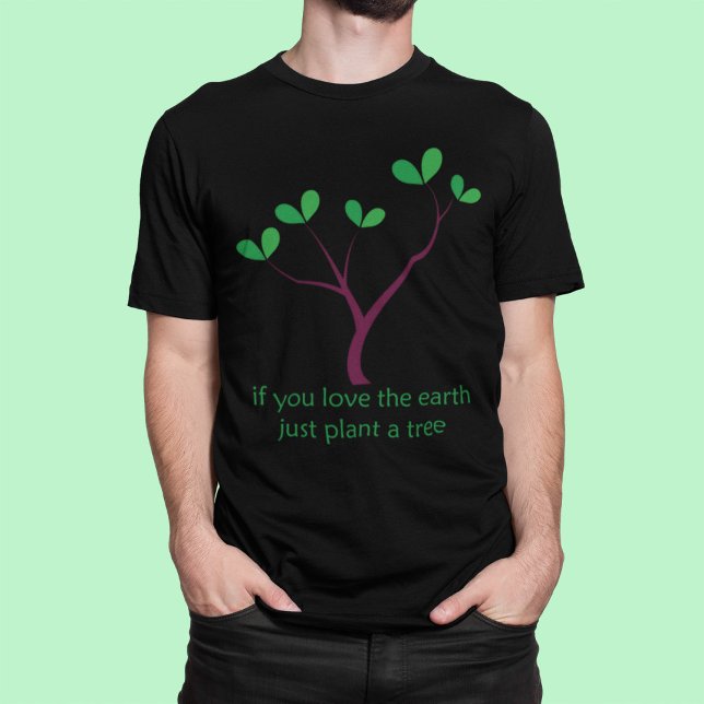 Grönt Träd with Eco Slogan - Grönt Träd med Eco-f T Shirt (Skapare uppladdad)