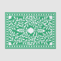 Grönt traditionellt beninlägg decoupagepapper