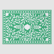 Grönt traditionellt beninlägg decoupagepapper