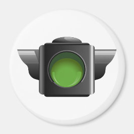 Grönt Traflight för klassrumshantering Magnet