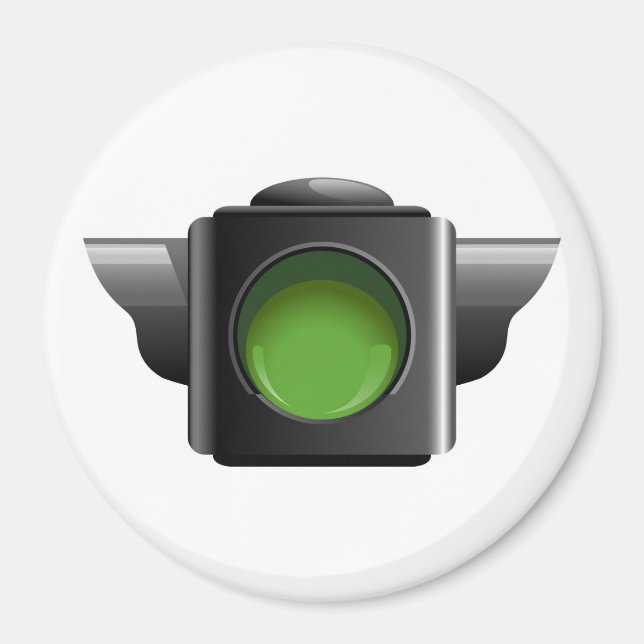 Grönt Traflight för klassrumshantering Magnet (Framsidan)