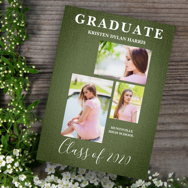 Grönt Tre foton Collage Studenten Textil (Skapare uppladdad)