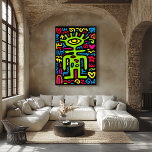 Grönt Tredje Öga Alien - Funky Neon Pop Art Wall Poster<br><div class="desc">Den visionära grönten med en tredje öga glöder med nyenergi och kosmisk charm. En blandning av funky och abstrakt och vibrant färg gör att biet-perfekten för älskare av psykodelisk popkonst och kvickig främmande estetik.</div>
