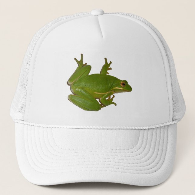 Grönt Treefrog Hat Truckerkeps (Framsida)