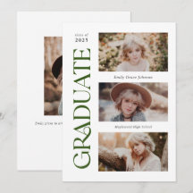 Grönt Trendig Serif Många Photo Studenten
