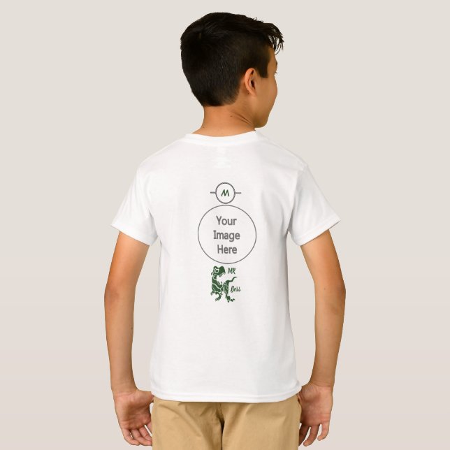 Grönt Trex Chef Dino T Shirt (Hel baksida)