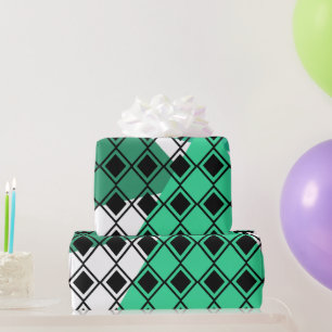 Grönt Triangle Harlequin Presentpapper