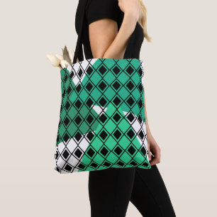 Grönt Triangle Harlequin Tygkasse