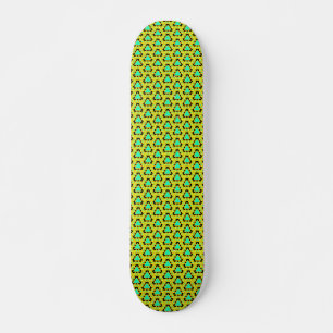 Grönt Triangle Mönster Old School Skateboard Bräda 21,6 Cm