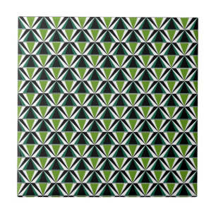 Grönt Triangles Kakelplatta