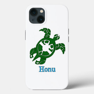 Grönt Tribal Honu Sea Turtle on White