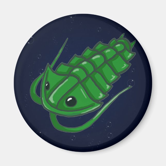 Grönt Trilobite Magnet (Framsidan)