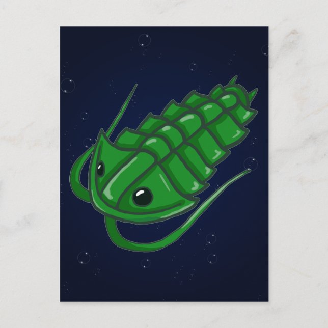 Grönt Trilobite Vykort (Framsida)