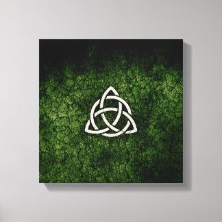 Grönt Triquetra Canvastryck