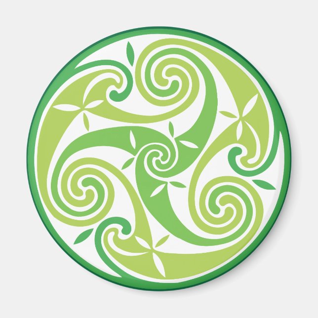 Grönt triskel magnet (Framsidan)