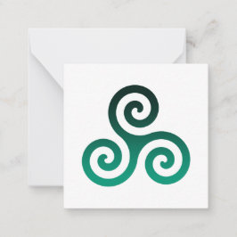 Grönt Triskele Anteckningskort