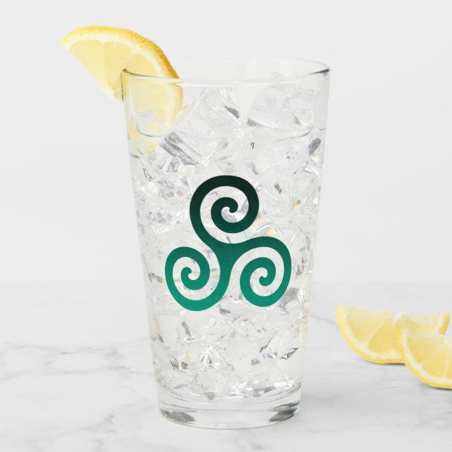 Grönt Triskele Glaskopp (Framsida Ice)