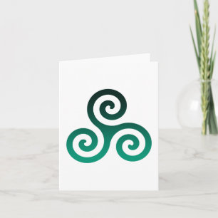 Grönt Triskele-symbol Anteckningskort