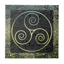 Grönt Triskelion & Maple Löv Celtic Gräns