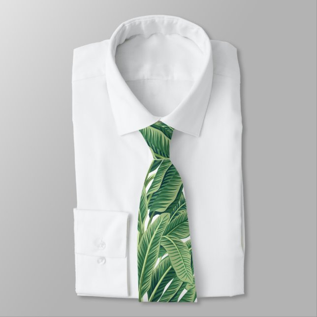 Grönt Tropical Banana Löv Slips (Bunden)