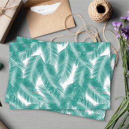 Grönt Tropical Handflatan Löv Mönster