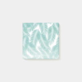 Grönt Tropical Handflatan Löv Mönster Post-it Block