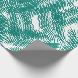 Grönt Tropical Handflatan Löv Mönster Presentpapper