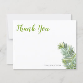 Grönt Tropical Handflatan Löv Tack Kort