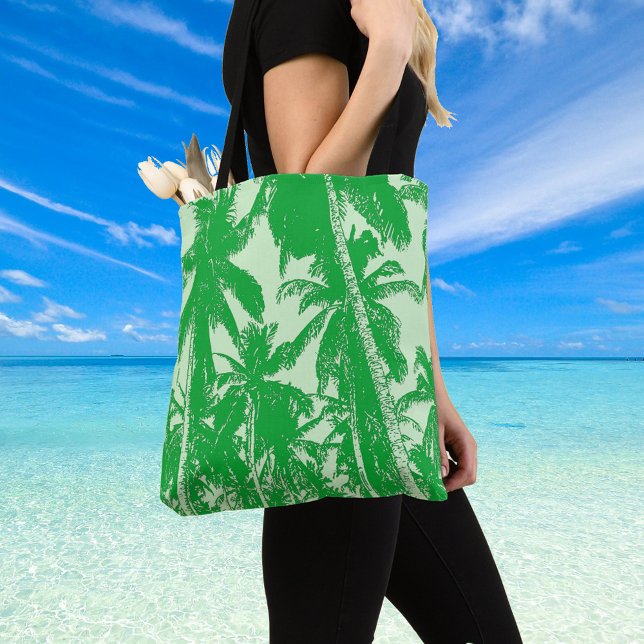 Grönt Tropical Handflatan Träd Tygkasse (Skapare uppladdad)