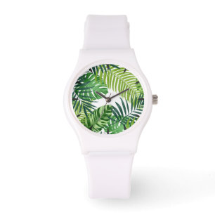 Grönt Tropical Löv Armbandsur