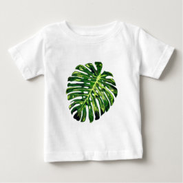 Grönt Tropical Löv Baby T-Shirt