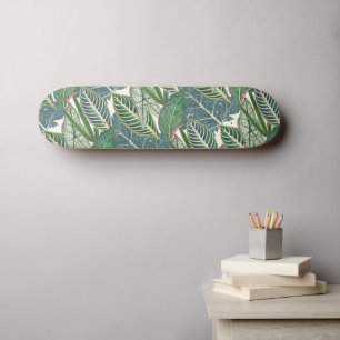 Grönt Tropical Löv Mini Skateboard Bräda 18,5 Cm
