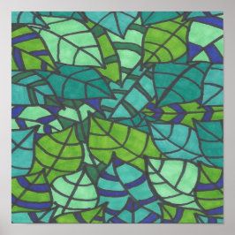 Grönt Tropical Löv Poster