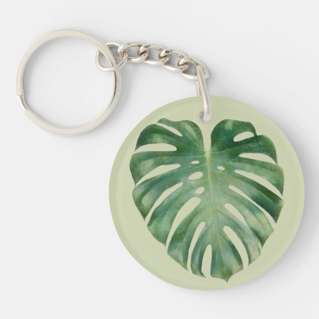 Grönt Tropical Monstera Löv (Framsidan)
