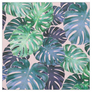 Grönt Tropical Monstera Löv Tyg