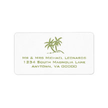 Grönt Tropical Twin Handflatan Träd OSA Adressetik