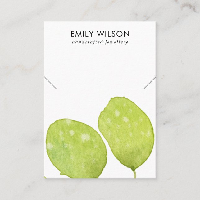 GRÖNT TROPISK BANDBAND VISNING B VISITKORT (Framsida)