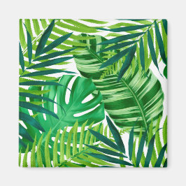 Grönt tropiska löv magnet