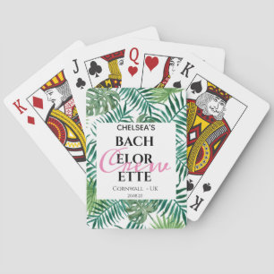 Grönt Tropiskt Blommigt Sjungbröllop  Casinokort