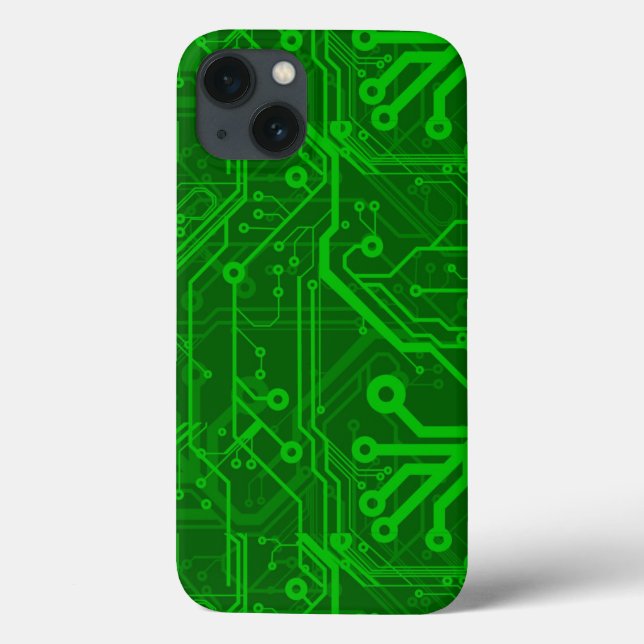 Grönt Tryckt Circuit Board Mönster (Baksida)