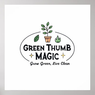 Grönt Tumme Magi | Tröja för Urban Trädgård Poster