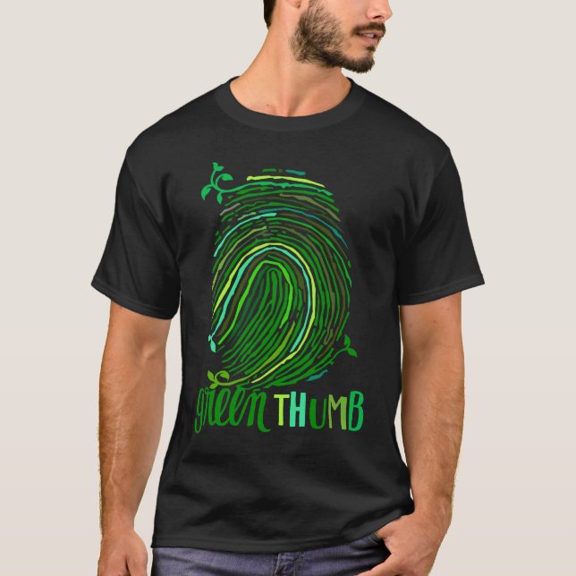 Grönt - tumme t shirt (Framsida)