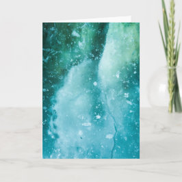 Grönt Turcos Ice Art Photo Kort