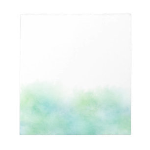 Grönt Turkos Watercolor-Abstrakt Anteckningsblock