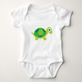 Grönt Turtle Baby Bodydräkt för Newborns Tee Shirt