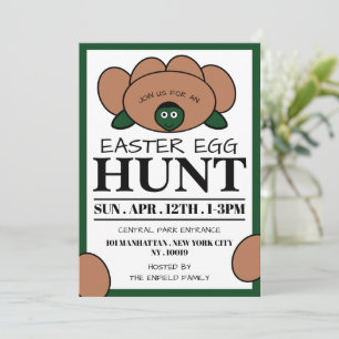 Grönt Turtle Egg, Påskägg Hunt Meddelande