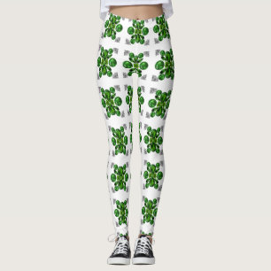 Grönt Turtle Mönster Leggings