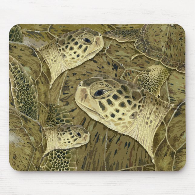 Grönt Turtle Mouse Pad Musmatta (Framsidan)