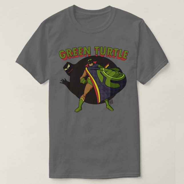 Grönt Turtle T Shirt (Design framsida)